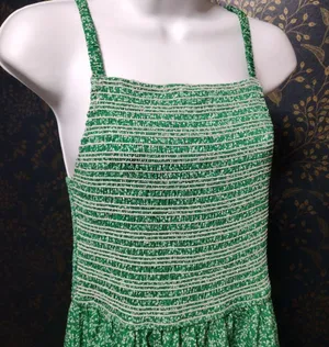 Fab’rik Floral Maxi Dress Smocked Top with Slit thumbnail 3