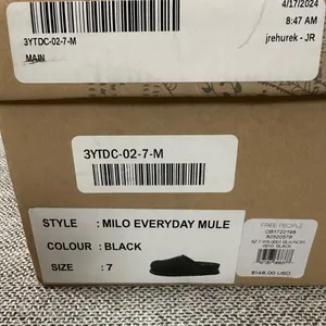 Free People Milo Everyday Mules in Black NIB NEW Suede Leather Chunky Size 7 thumbnail 12