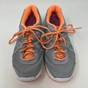 Nike‎ Revolution 2 Gray Orange Lace Up Running Athletic Shoes Women's Size 7 thumbnail 4