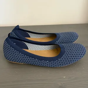 Seychelles knit ballet flats round-toe stretch knit upper‎ navy white dot 8.5 thumbnail 10