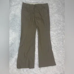 Gap stretch tan herringbone red pants trousers wide leg slacks woman’s 6A thumbnail 9