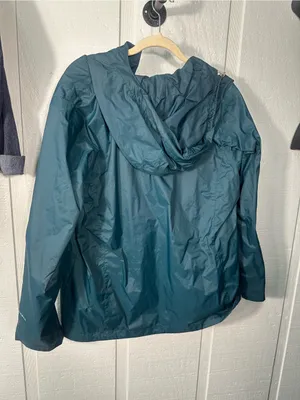 Columbia Teal Green Zip Front Rain Jacket Size 1X EUC thumbnail 8