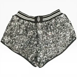 Free‎ People FP Movement Shining Star Sequin Shorts Metallic Black Combo S NWT thumbnail 5
