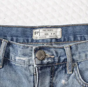 Free People Lace Trim Denim Shorts thumbnail 3