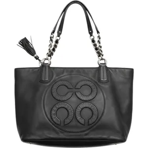 Coach Collete Tote Bag Women Large Black Leather 16485 thumbnail 1