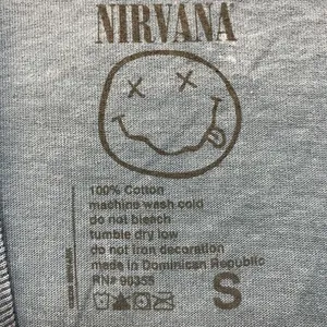 Nirvana Nevermind Tour Art Dead Eye Smiley Grunge Band Tee S thumbnail 4
