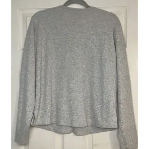 Vintage Columbia Women's Gray Ribbed Knit Cardigan Sweater Size L Button Down thumbnail 6