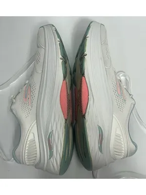 Skechers GOrun Max Cushion Slip-ins Shoes Womens Size 7.5 White Aqua 128923 EXC thumbnail 7