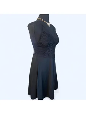 American Vintage Coquette Fairycore Lace Bustier Slip Dress Mini Goth Y2K size small 🖤 thumbnail 3