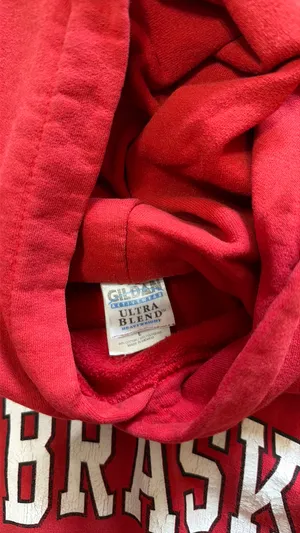 Red Nebraska Hoodie Size L thumbnail 2