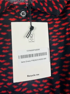 Reformation Neta Dress in French kids black red New size 6 thumbnail 5