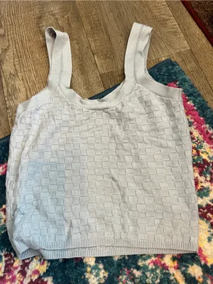 Abercrombie Classic Textured Knit Tank Top - Light blue thumbnail 6