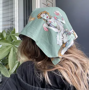 girls bandana Green thumbnail 1