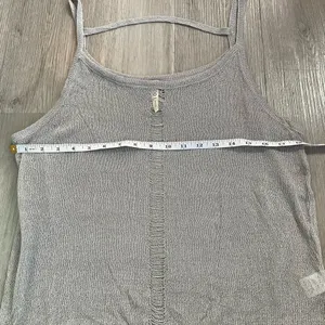 NWOT POL Sheer Knit Tank – Grey Size Small thumbnail 2