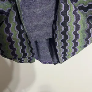 Zara Women's Purple Green Black Chevron Y2K‎ 90s Retro Lace Up Mini Dress Medium thumbnail 9