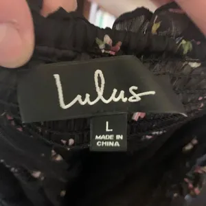 Lulu’s In the Garden black pink barbiecore floral L skater dress thumbnail 4