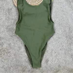 Aerie Women’s Shine Birthday Super Scoop Cheekiest One Piece Swimsuit in Green S thumbnail 6