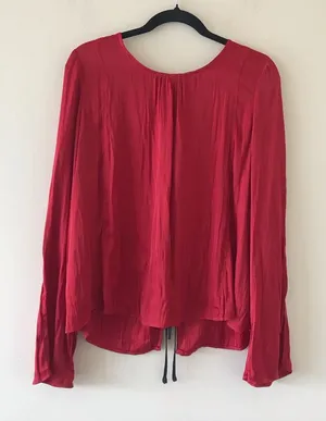 Free People Arabella Open Ribbon Tie Back Blouse, NWT thumbnail 2