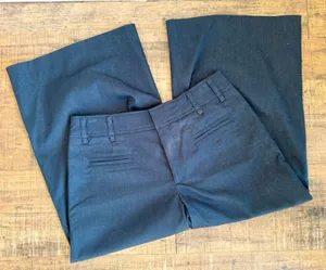 Anthropologie THE ESSENTIAL TAPERED WIDE LEG PANTS BY NAVY SIZE 6 thumbnail 1