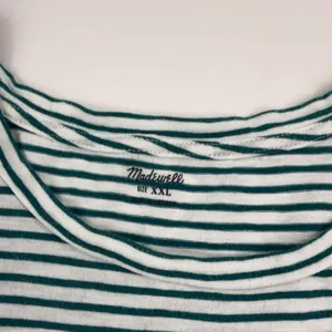 Madewell Tank Top Womens 2XL Green Striped Crew Neck Sleeveless Cotton Jersey thumbnail 2