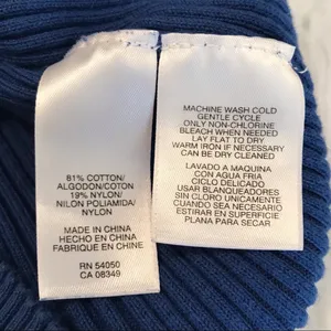 Anne Klein ribbed knit top blue size small thumbnail 9