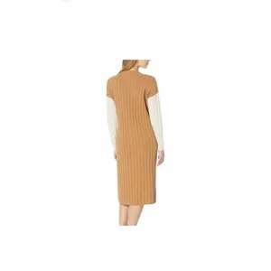 Madewell (re) Sourced Ribbed midi sweater dress Size XXS Viscose , Wool, Alpaca thumbnail 3