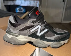 New Balance Men's Gray & Black Suede Mesh Sneaker thumbnail 1