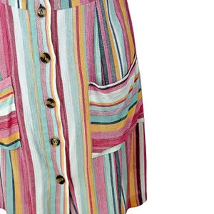 Showpo. Aussi Striped Button Down Tie Strap Summer Beach Lined Dress thumbnail 3
