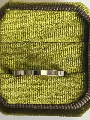 Classic/Sleek Unisex Titanium Steel Silver Polished Finish 2mm Band Size 9 thumbnail 2