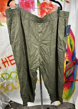 S296. Gap - Tencel pull on pants Size XXL in grey #summer #comfy thumbnail 1