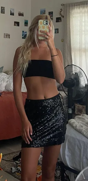 Black Sequin Skirt thumbnail 1
