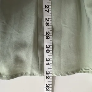 EXLURA Dress Sage Green Puff Sleeve Square Neck Smocked Back Mini Cottagecore M thumbnail 11