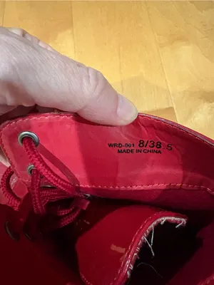 Chinese Laundry red patent faux leather combat sz 8 thumbnail 6