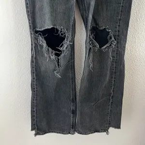 American Eagle 90s Bootcut Boot Cut Distressed Black Denim Jeans 4 thumbnail 3