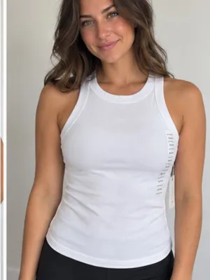 Free assembly white tank xsmall NWT Size XS thumbnail 1