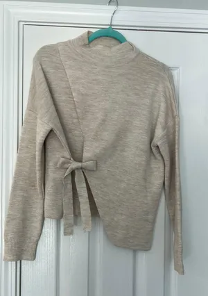 MNG Suit Sweater - Faux-wrap Sweater Size 4 thumbnail 1
