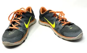 Nike‎ Size 7.5 Sneakers Gray Orange Lace Up Running Hiking Outdoors Gym Sports thumbnail 1