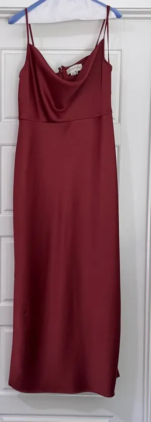 Sachin & Babi Rust‎ Cowl Neck Wedding Guest Dress Gown Size 12 thumbnail 1