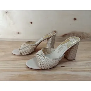 Antonio Melani x The Nat Note Woven Raffia Mesh Block Heel Mules Size 7.5M thumbnail 2