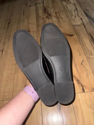 Black loafer mule flats thumbnail 3