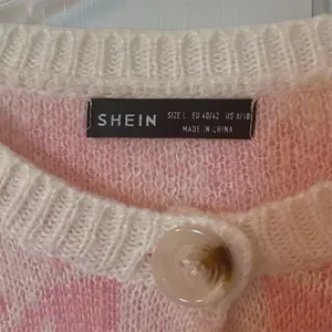 Pink Houndstooth Long Sleeve Cropped Cardigan Sweater thumbnail 5