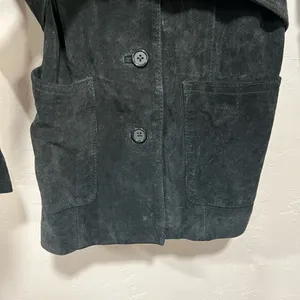 Firenze Leather Factory Suede Leather Jacket Black thumbnail 6
