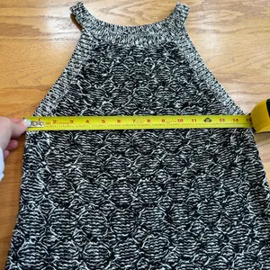 Anthropologie Moth‎ Debussy Marled Sweater Tank Top Small S Black White Knit thumbnail 9