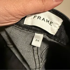 Frame smoke Black Le Hollywood high rise Jeans straight leg- Size 24 thumbnail 7