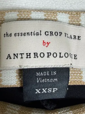 Anthropologie Women’s XXSP Essential Crop Flare Pants Black Contrast Stitch Y2K thumbnail 4