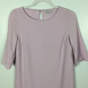 TOBI Womens Size S Pastel Purple Scalloped Edge 3/4 Sleeve Tunic‎ thumbnail 3