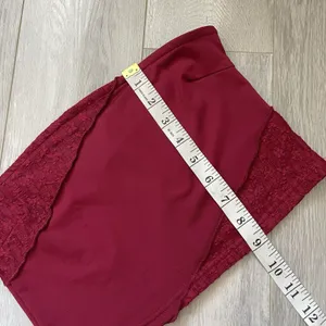 Edikted Tube Top lace strapless crop womens red (small) going out party summer thumbnail 6