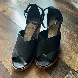 DV by Dolce Vita leather cork wedges thumbnail 2