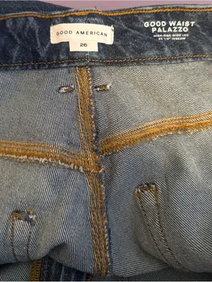 Good American Good Waist Palazzo‎ Patch Pocket Jeans thumbnail 5