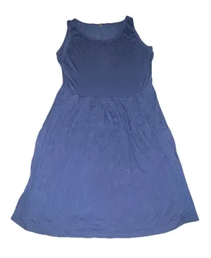 Unbranded Blue Knee Length Dress With Pockets thumbnail 1